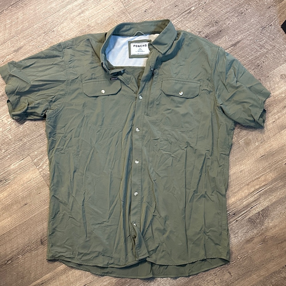 Pincro Olive Casual Button Down Shirt